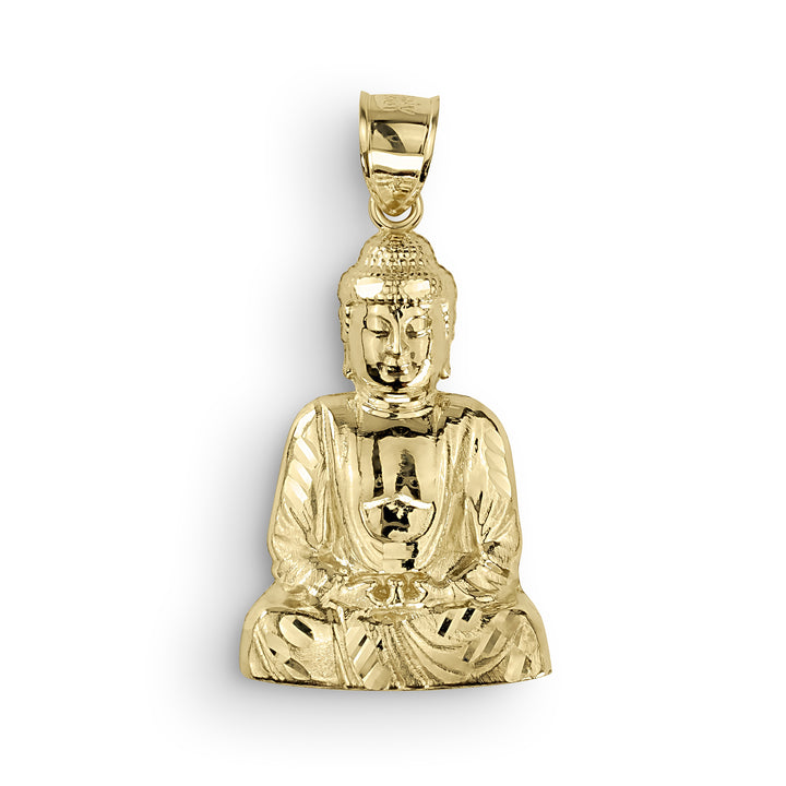 10k Gold Classic Buddha Pendant