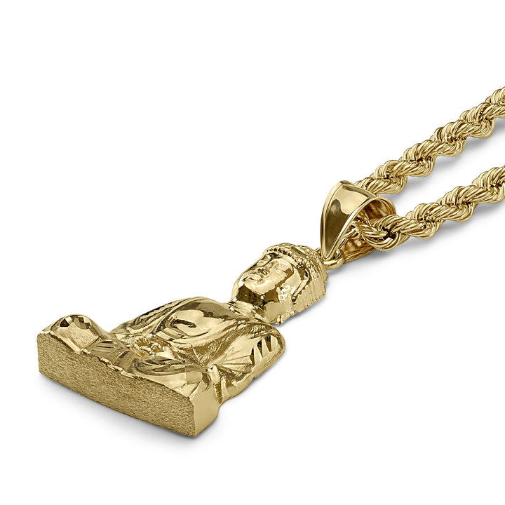 10k Gold Classic Buddha Pendant