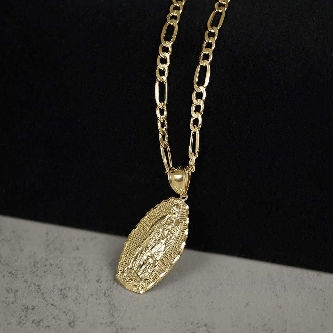 10k & 14k Gold Ove Guadalupe Pendant