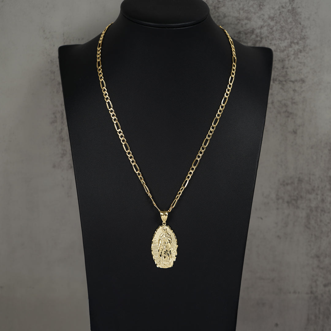 10k & 14k Gold Ove Guadalupe Pendant