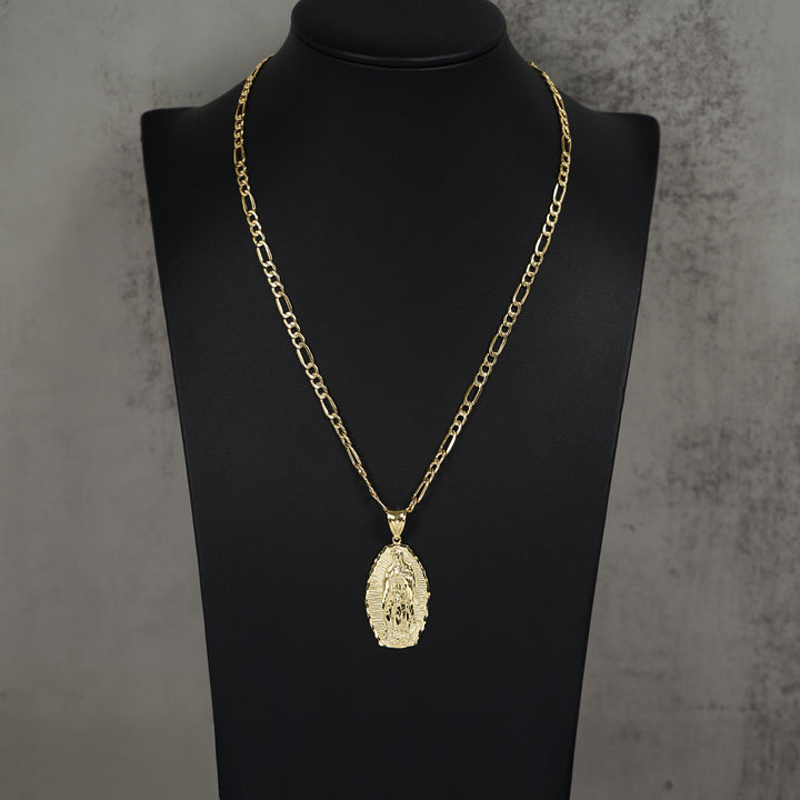 10k & 14k Gold Ove Guadalupe Pendant