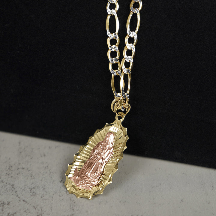 10k & 14k Gold Ovo Two-Tone Guadalupe Pendant