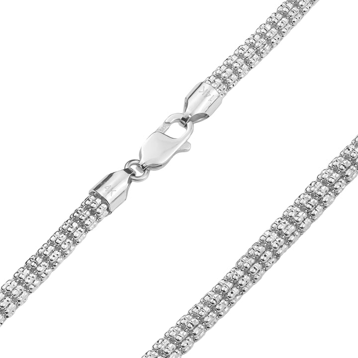 10k & 14k White Gold Classic Ice Chain