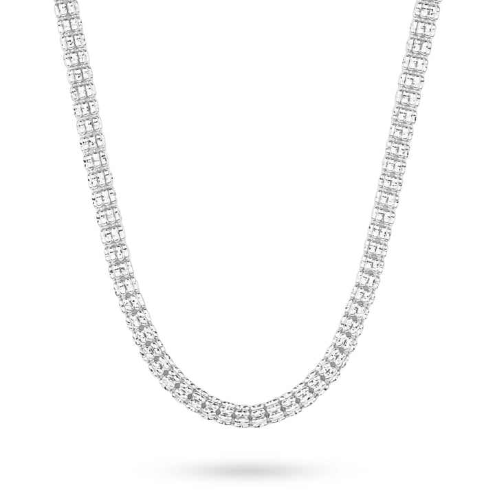 10k & 14k White Gold Classic Ice Chain