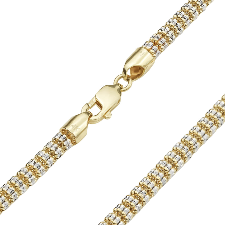 10k & 14k Yellow Gold Two-Tone Classic Ice Chain