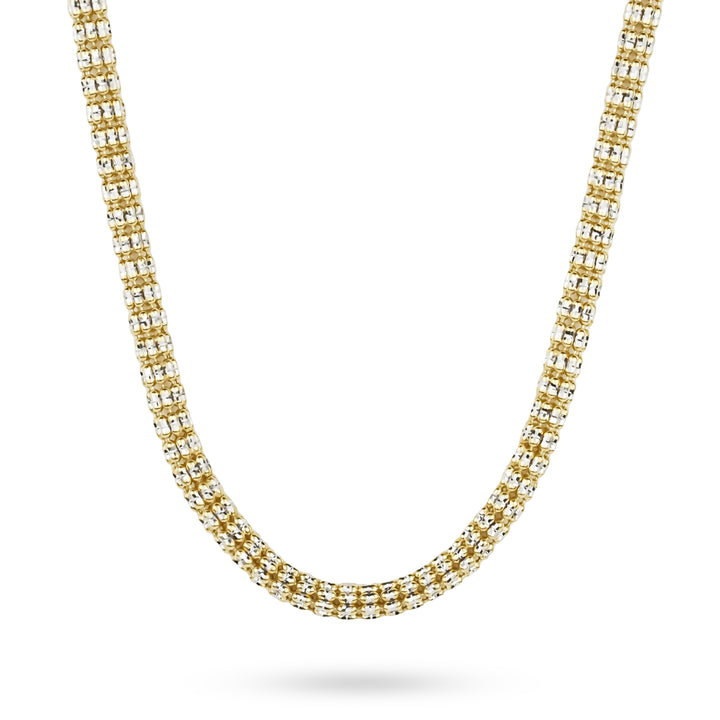 10k & 14k Yellow Gold Two-Tone Classic Ice Chain