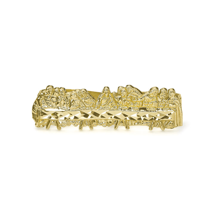 10k Gold Vintage Last Supper Two-Finger Ring