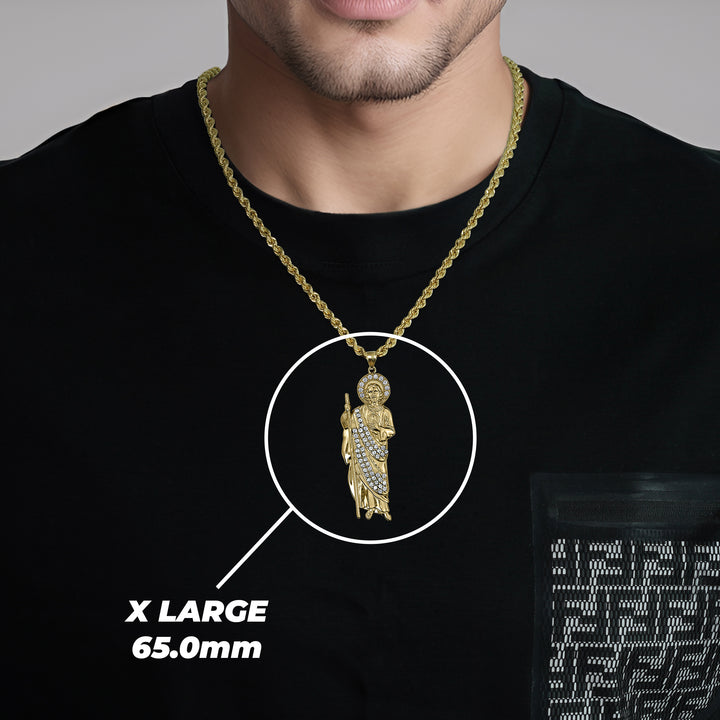 10k & 14k Gold Velco San Judas CZ Pendant [W]