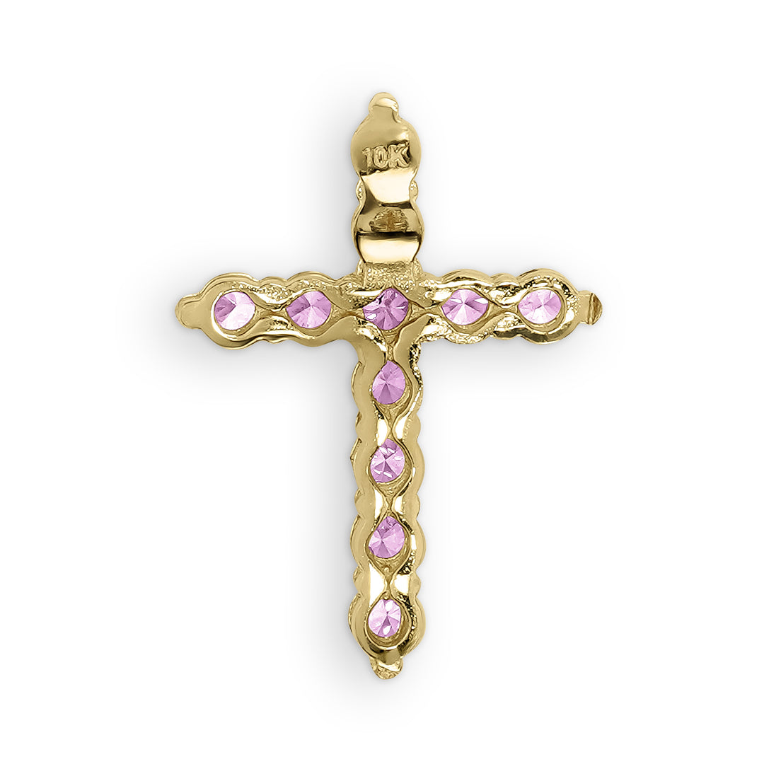 10k Gold Luxe Mini Cross Pendant