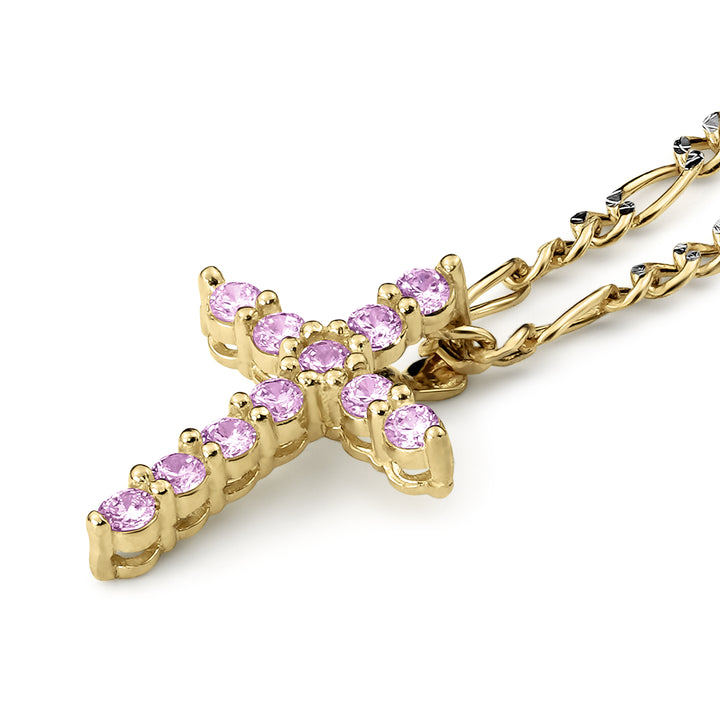 10k Gold Luxe Mini Cross Pendant