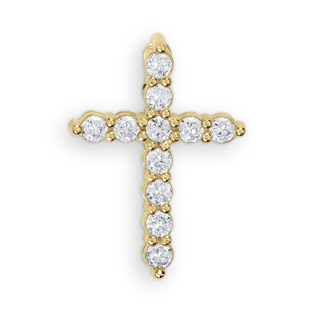 10k Gold Luxe Mini Cross Pendant