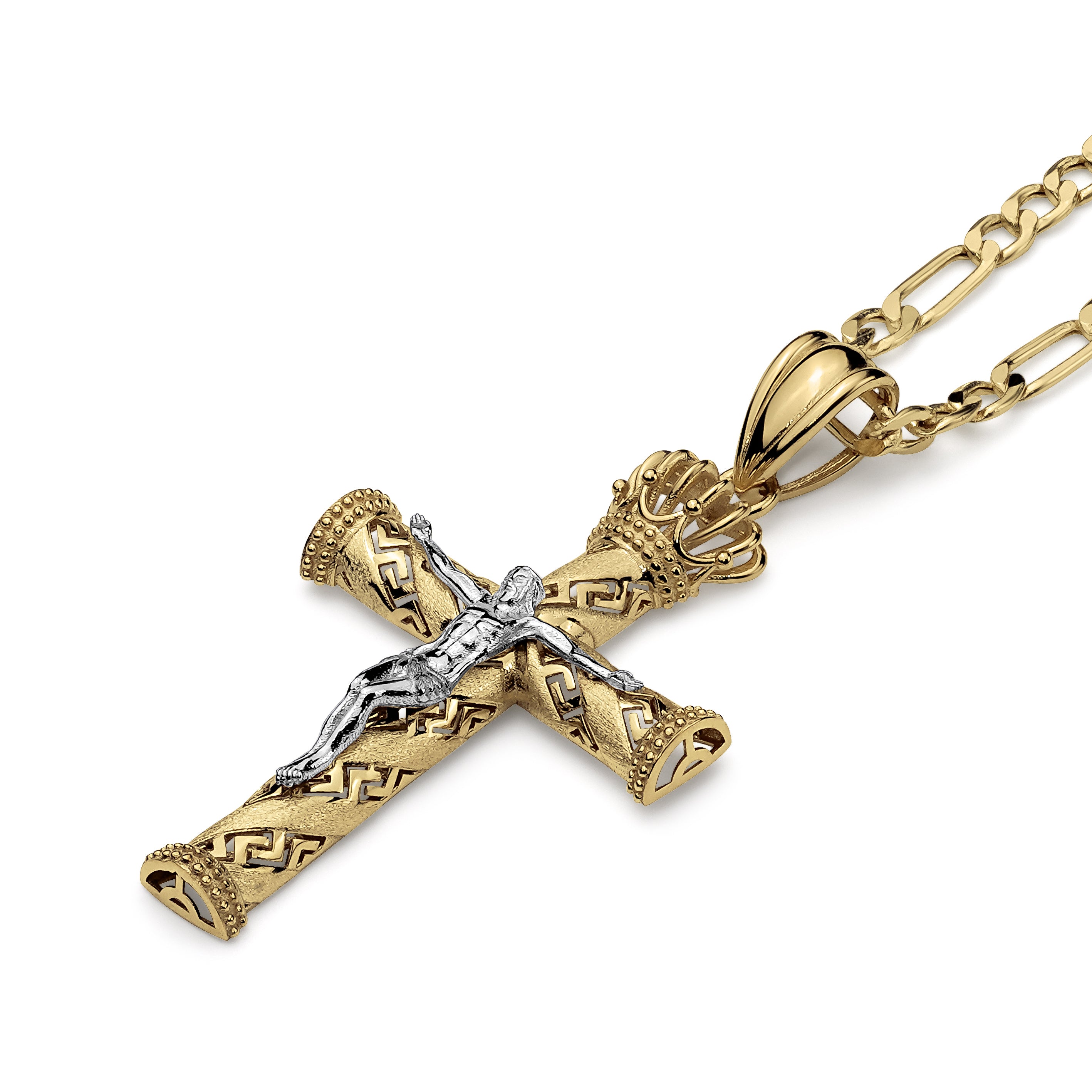 FOR THOMAS PEREZ Antique 14k sale Gold Cross Necklace 10k