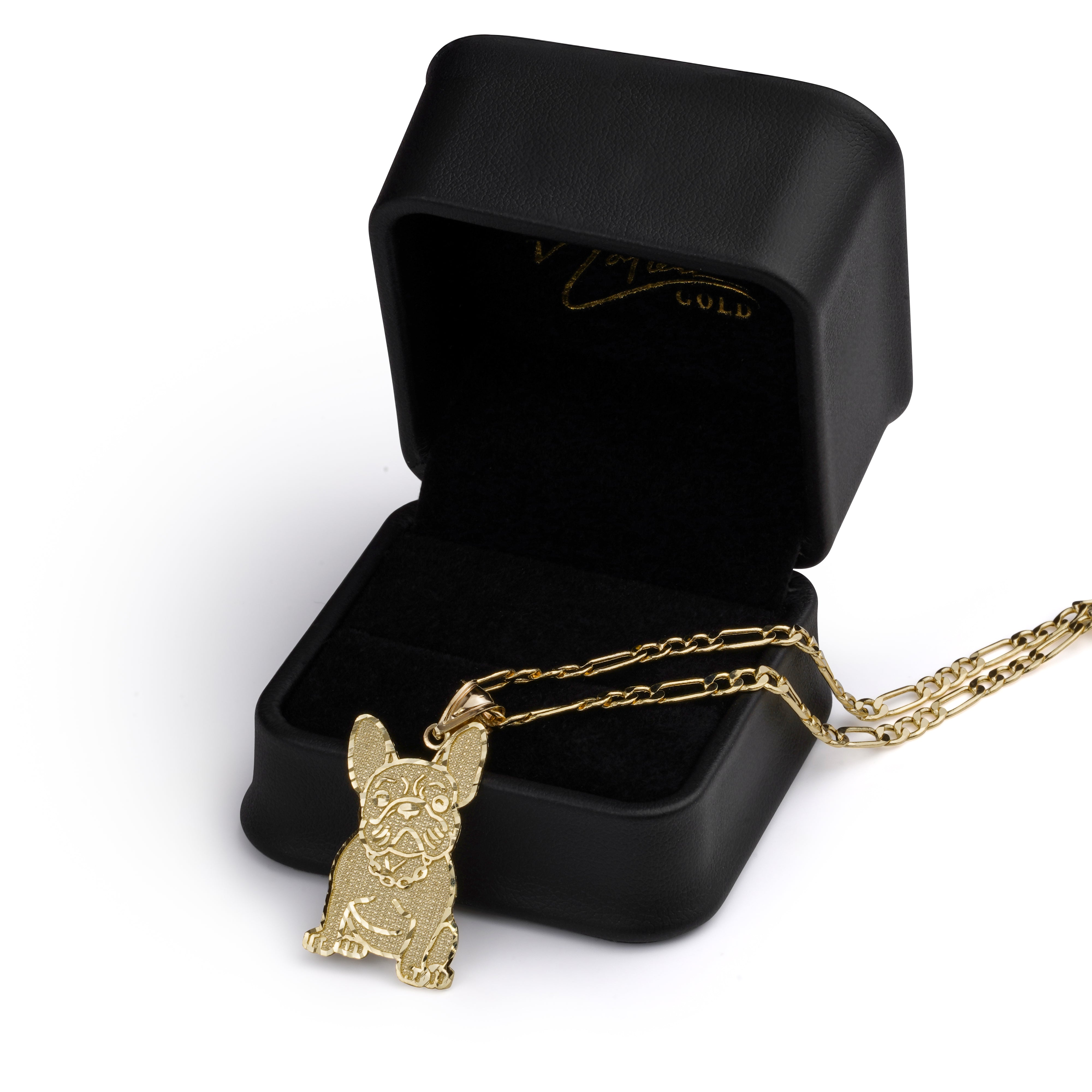 10K Gold deals Frenchie Pendant