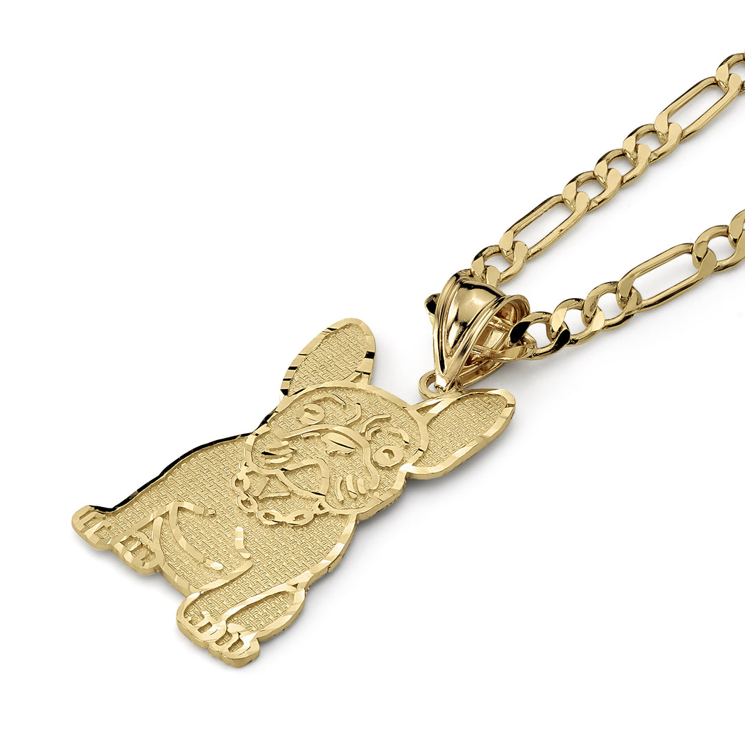 10k Gold Vintage French Bulldog DC Pendant