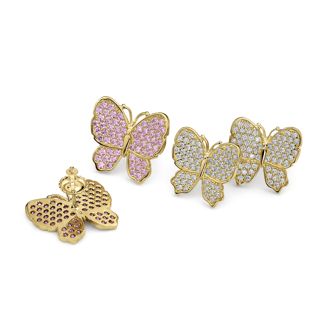 10k Gold Luxe Butterfly Stud Earrings