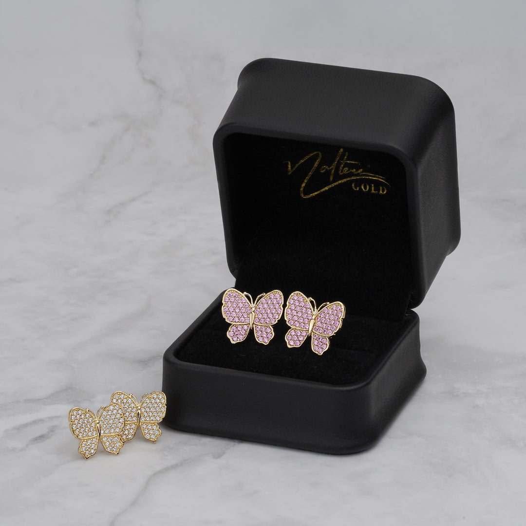 10k Gold Luxe Butterfly Stud Earrings