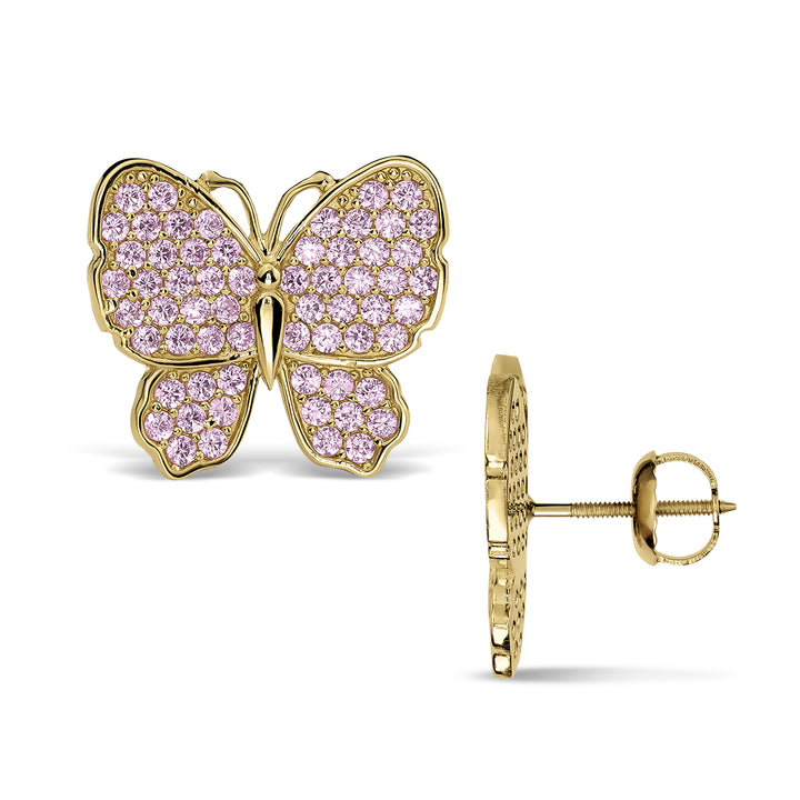 10k Gold Luxe Butterfly Stud Earrings