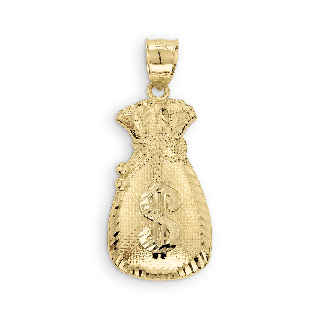 10k Gold Kali Money Loot Bag DC One-Tone Pendant