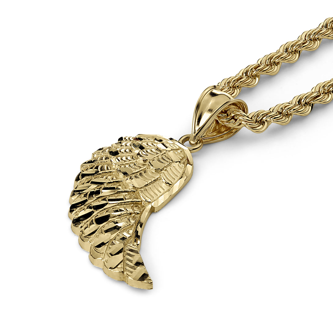 10k Gold Classic Guardian Wing DC Pendant