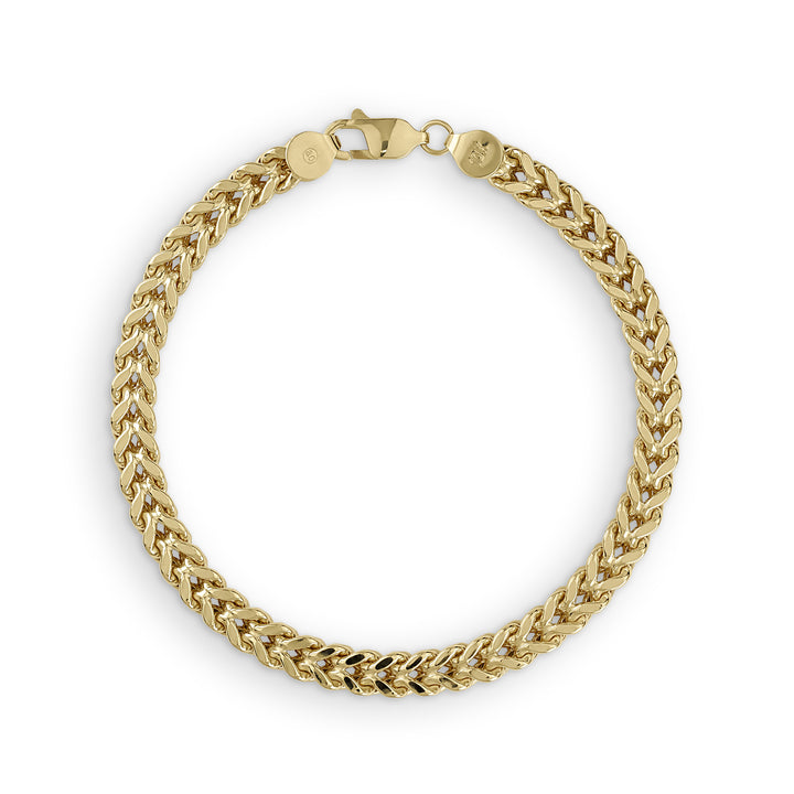 10k & 14k Gold Classic Franco Link Bracelet (Hollow)