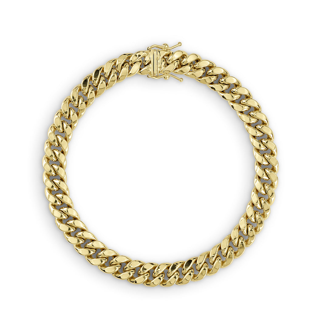 14k Gold Classic Miami Cuban Bracelet/Anklet (Solid)