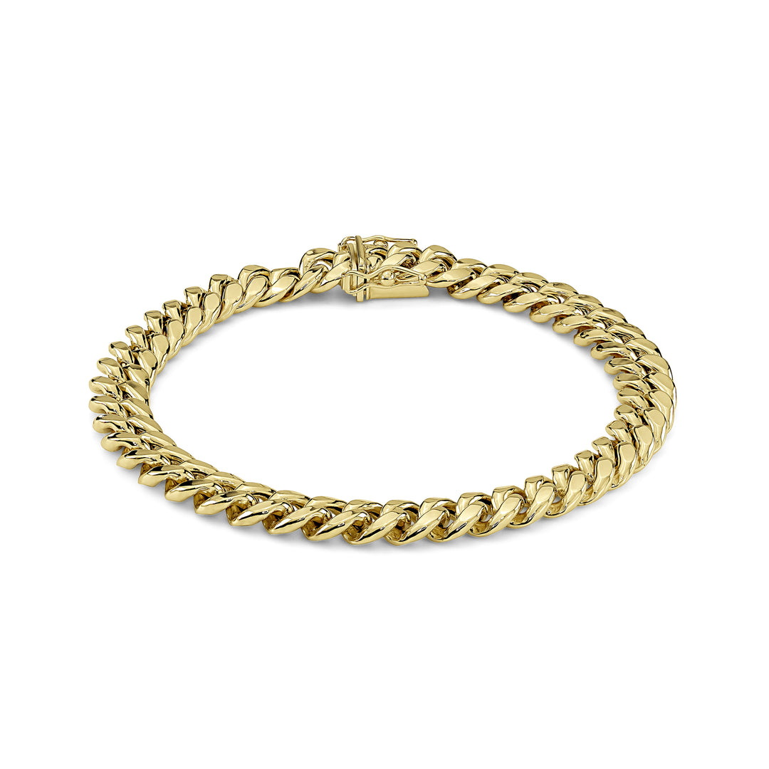 14k Gold Classic Miami Cuban Bracelet/Anklet (Solid)