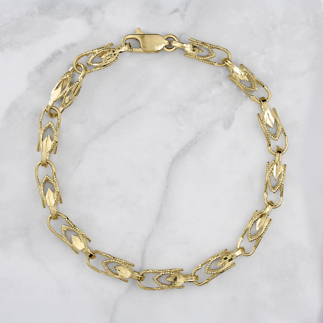 10k Gold Vintage Turkish Link Bracelet/Anklet