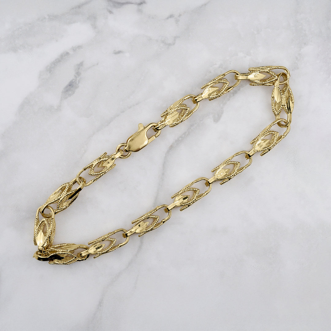 10k Gold Vintage Turkish Link Bracelet/Anklet