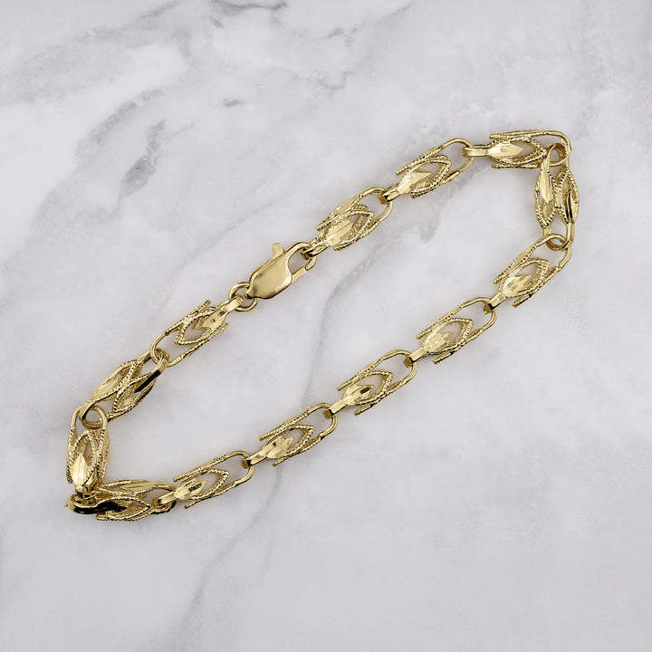 10k Gold Vintage Turkish Link Bracelet/Anklet