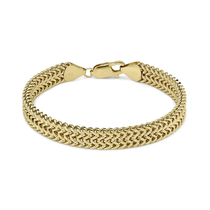 10k Gold Double Franco Link Bracelet (Hollow)