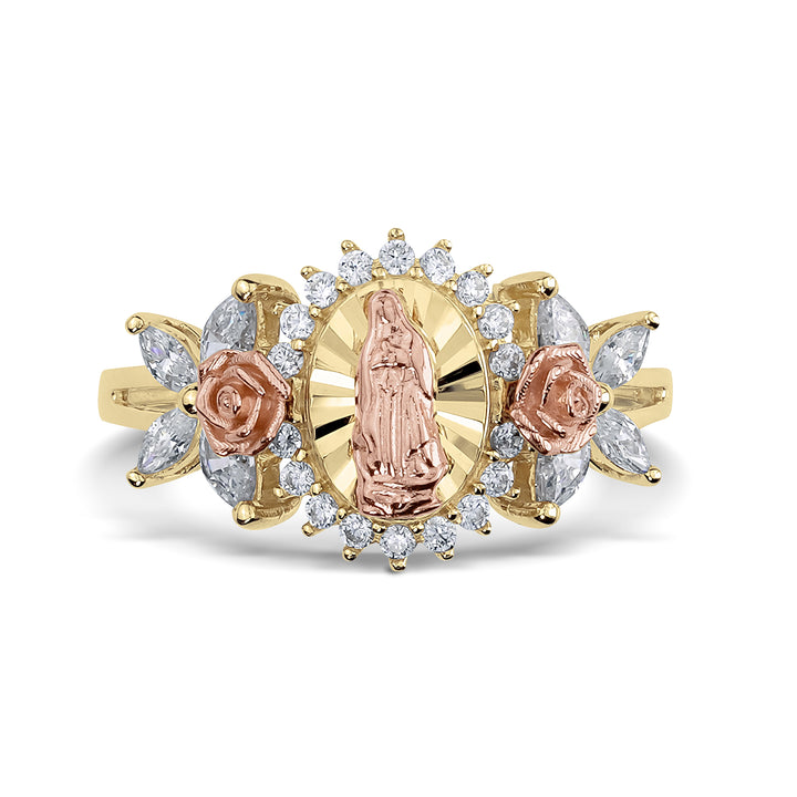 10k & 14k Gold Guadalupe Blingin Two-Tone Ring