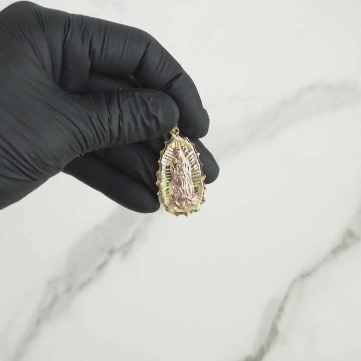 10k & 14k Gold Ovo Two-Tone Guadalupe Pendant